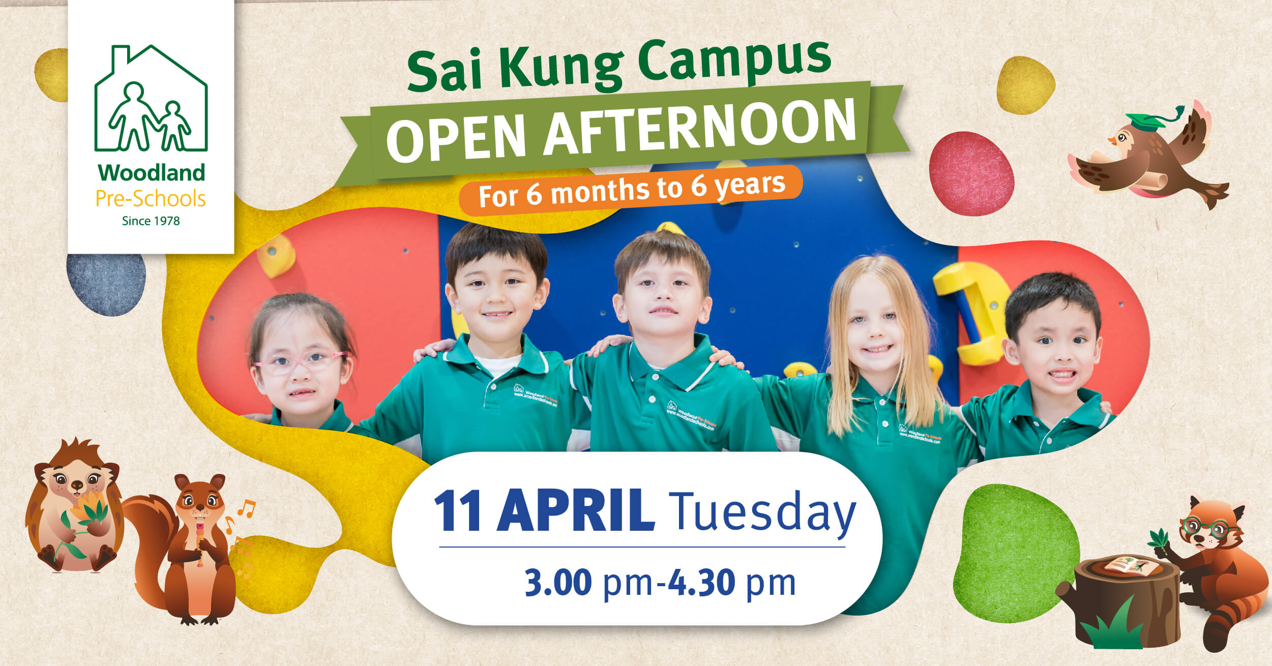 Sai Kung campus hosting a fun open afternoon for children 6 months to 6 years